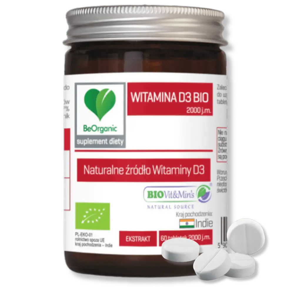 Witamina D3 2000 BIO BeOrganic w tabletkach – słoneczna witamina dla zdrowia — miniatura 2